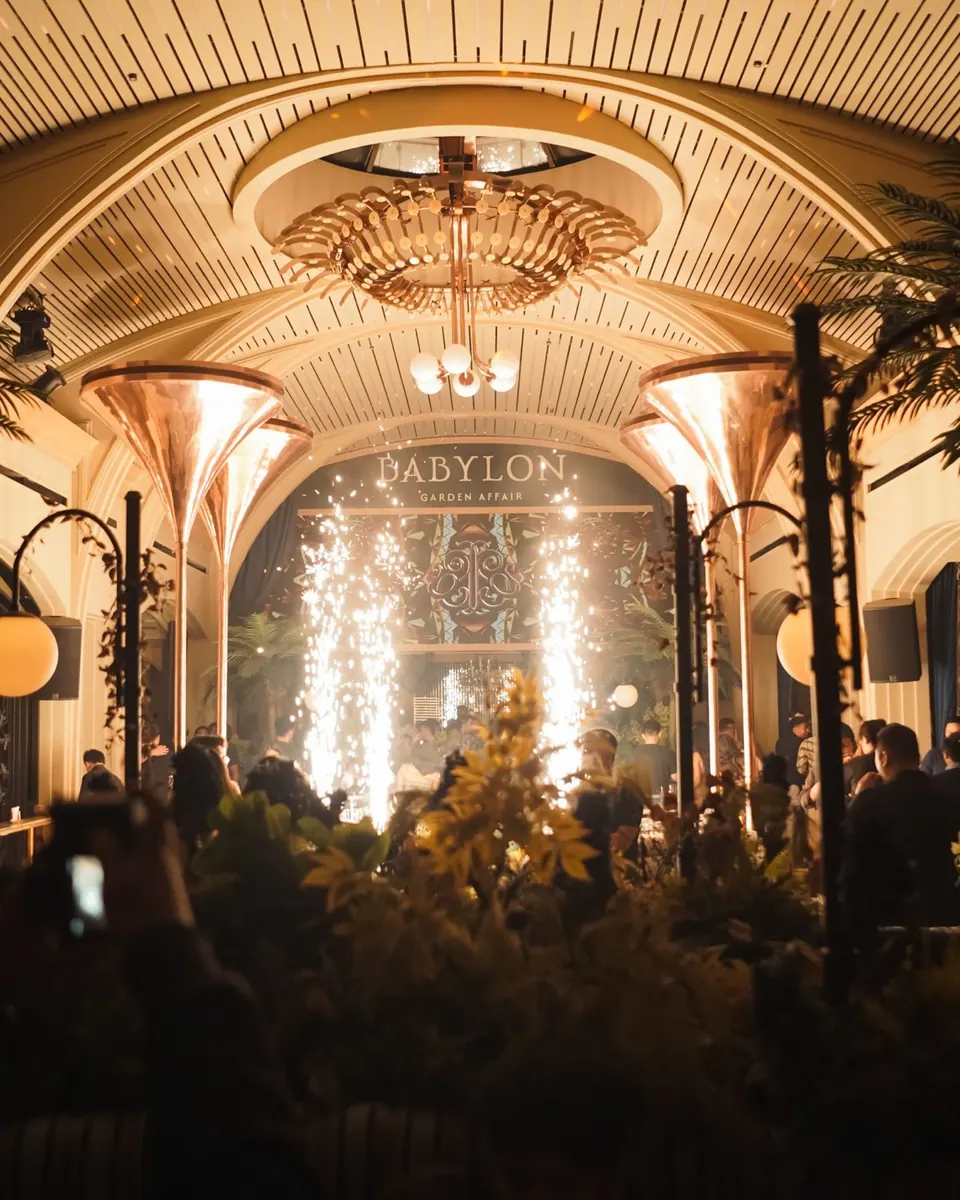 A night-time celebration at Babylon